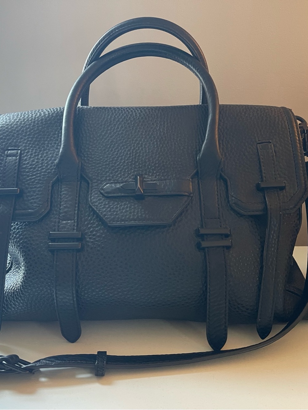 Rebecca Minkoff Black Leather Satchel Handbag